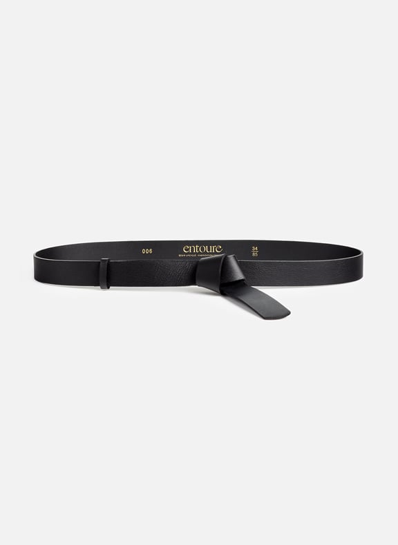 Ceinture la Nouée 25 en cuir Noir by ENTOURE ENTOURE Ceinture la Nouée 25 en cuir Noir