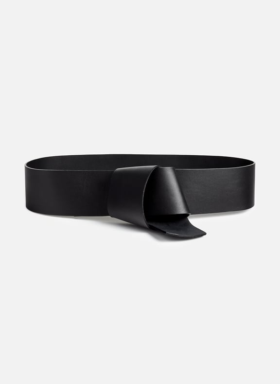 Ceinture la Nouée en cuir Noir by ENTOURE ENTOURE Ceinture la Nouée en cuir Noir