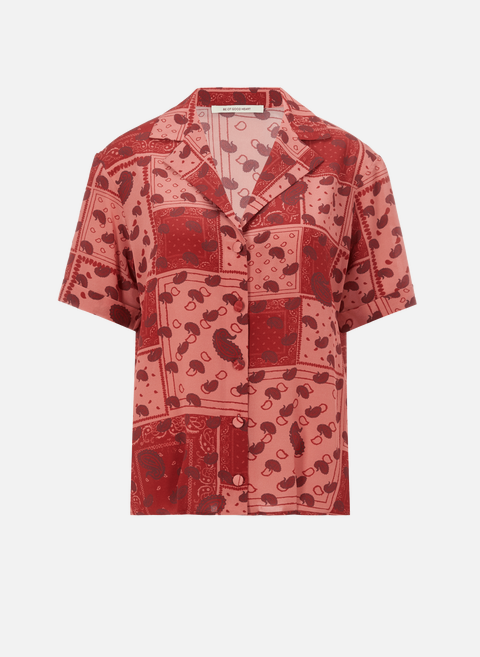 Silk paisley print shirt RedETRE CECILE 
