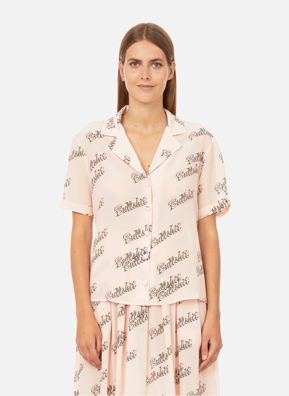 Chemise Bullshit en soie Rose by ETRE CECILE ETRE CECILE Chemise Bullshit en soie Rose