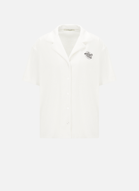 قميص آندي بأكمام قصيرة من القطن العضوي باللون الأبيض من ETRE CECILE 