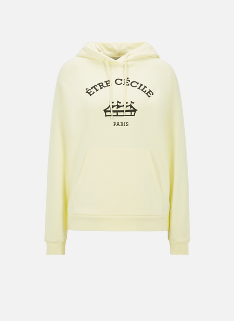 Cotton logo hoodie YellowETRE CECILE 