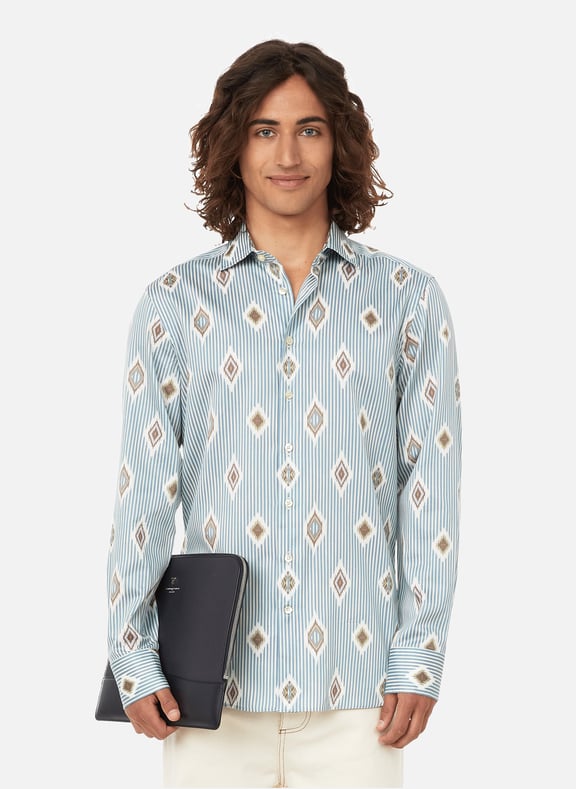 Chemise imprimée en coton Bleu by ETRO ETRO Chemise imprimée en coton Bleu