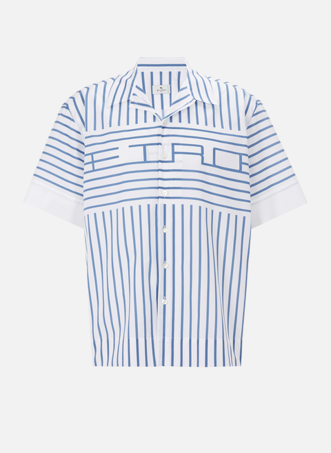 Striped cotton poplin shirt BlueETRO 