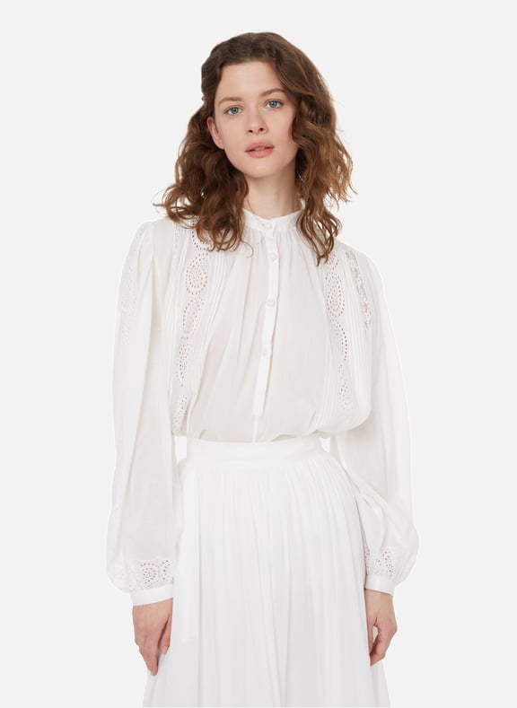 Chemisier oversize en coton Blanc by ETRO ETRO Chemisier oversize en coton Blanc