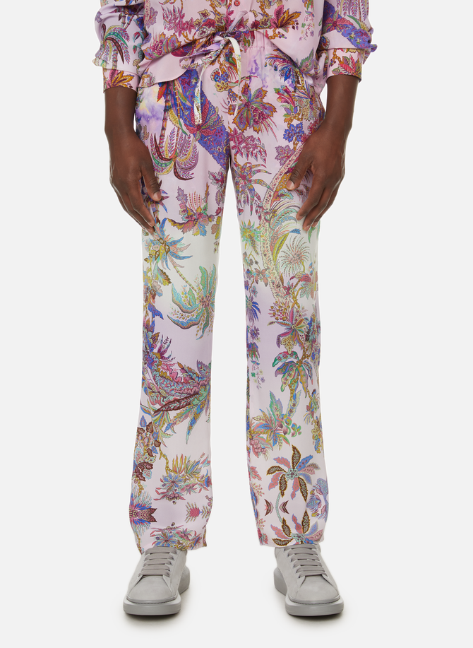 ETRO silk print pants
