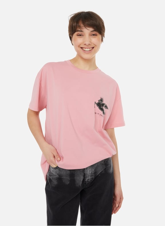 T-shirt oversize en coton Multicolore by ETRO ETRO T-shirt oversize en coton Multicolore
