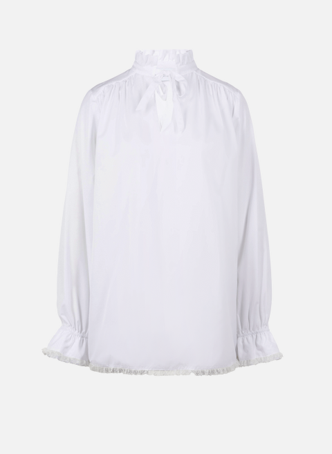 Castiglione loose shirt in cotton poplin WhiteFÊTE IMPERIAL 