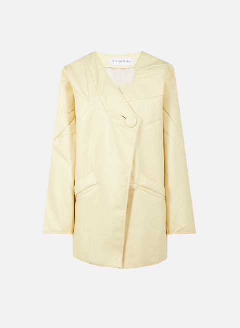 Cesari jacket in recycled leather YellowFÊTE IMPERIAL 