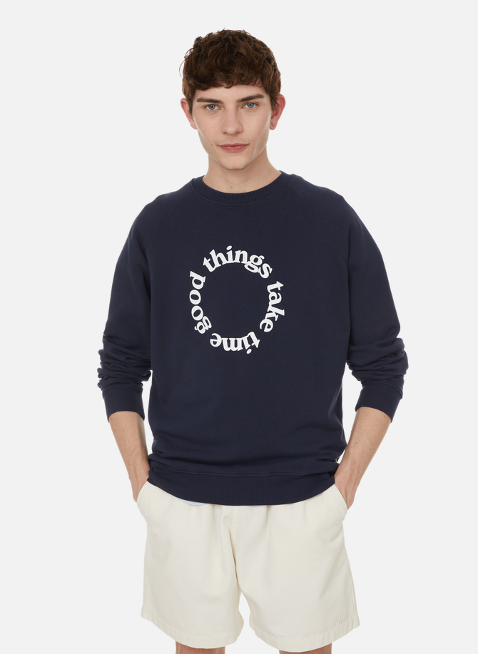 Sweatshirt Good Things Take Time en coton organique FORÉT