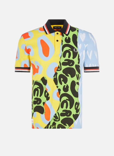 Patchwork Animal X Charles Jeffrey Loverboy cotton Polo MulticolorFRED PERRY 