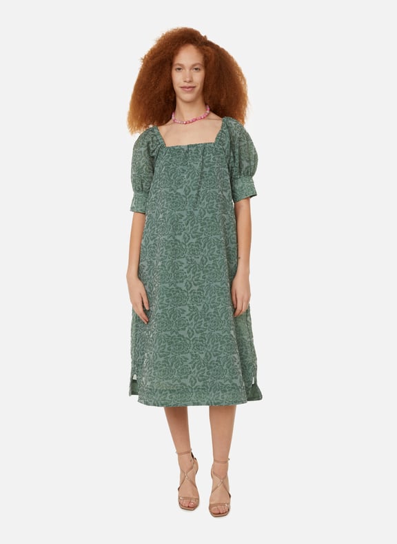 Robe Jacquard Vert by GANNI GANNI Robe Jacquard Vert