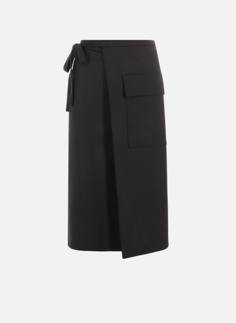 Asymmetrical midi skirt BlackGAUCHERE 