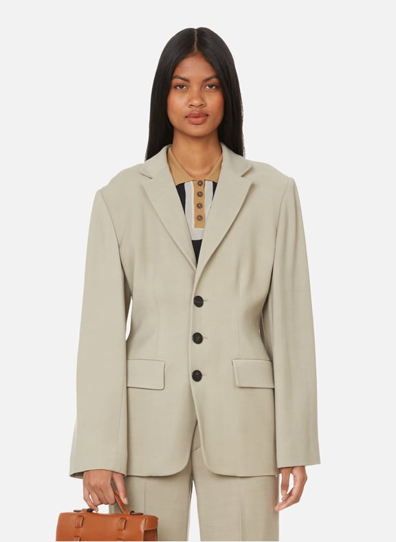 Veste Tea en laine vierge mélangée Gris by GAUCHERE GAUCHERE Veste Tea en laine vierge mélangée Gris