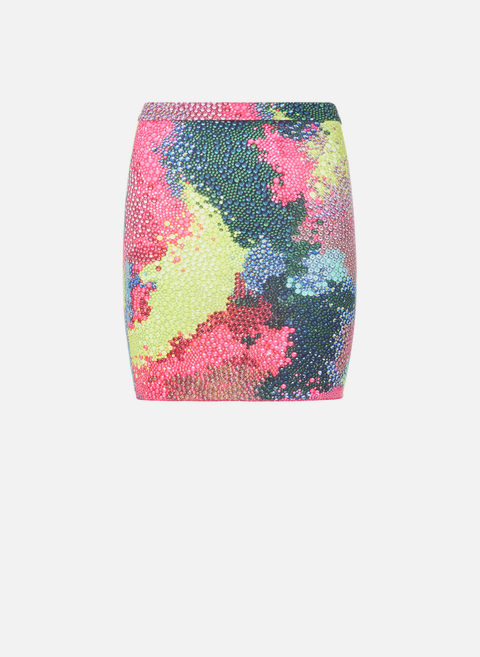 Printed mini skirt in recycled polyester blend MulticolorGERMANIER 