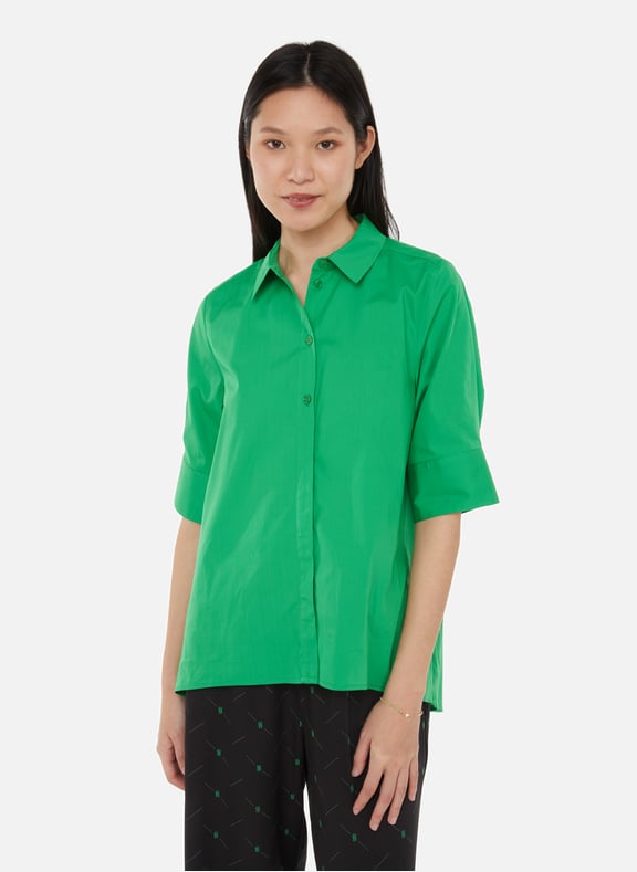 Chemise oversize en coton Vert by GESTUZ GESTUZ Chemise oversize en coton Vert