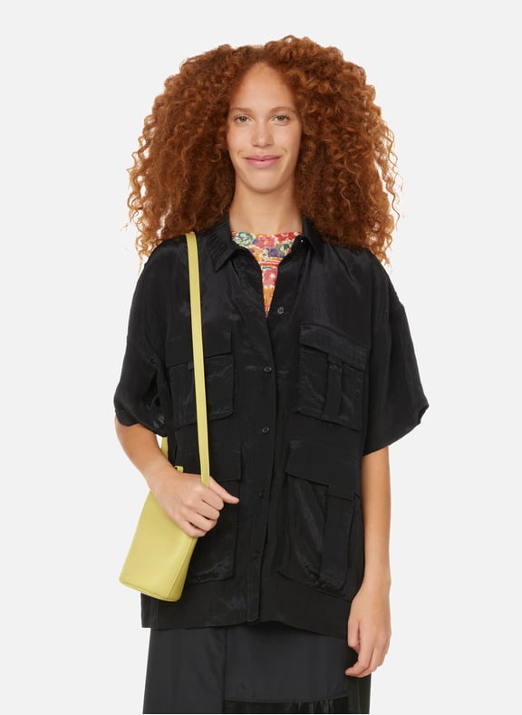 Chemise oversize manches courtes Noir by GESTUZ GESTUZ Chemise oversize manches courtes Noir