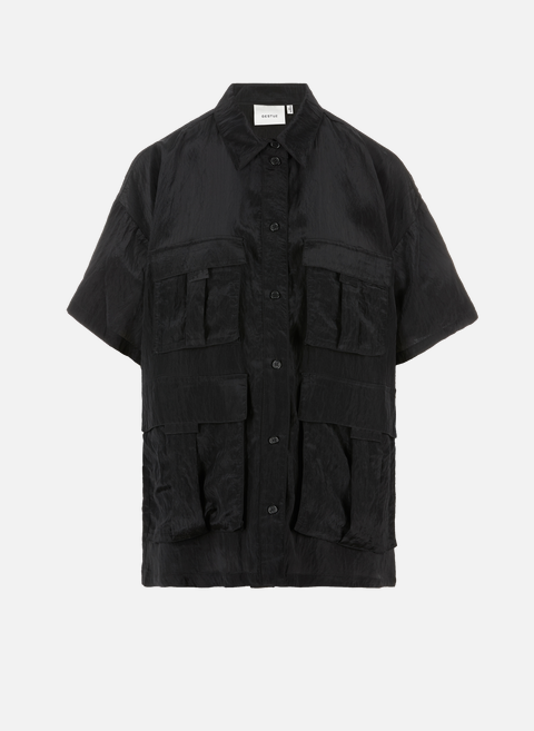 Short-sleeved oversized shirt BlackGESTUZ 