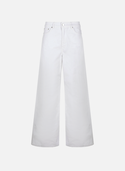 Wide Elma jeans in denim cotton WhiteGESTUZ 