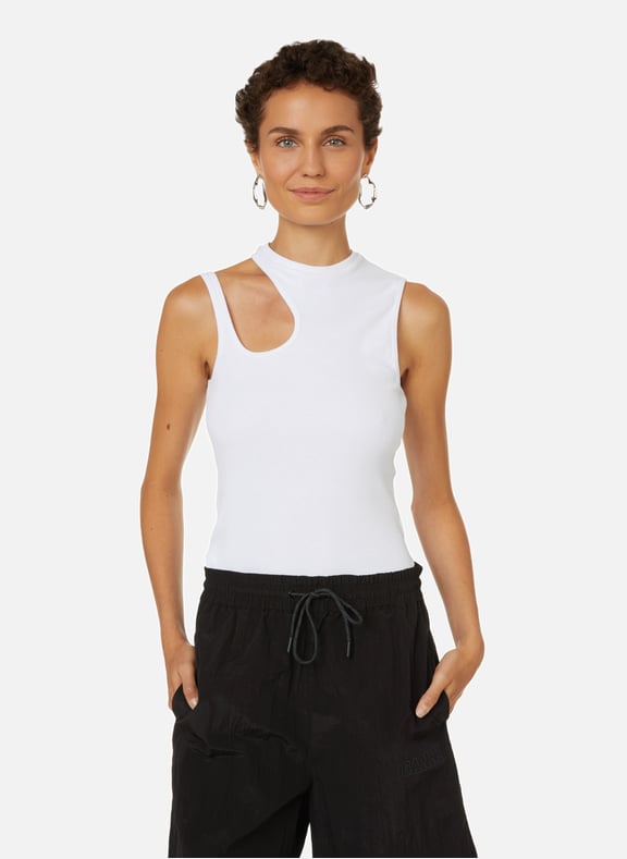 Top asymétrique en coton Blanc by GESTUZ GESTUZ Top asymétrique en coton Blanc