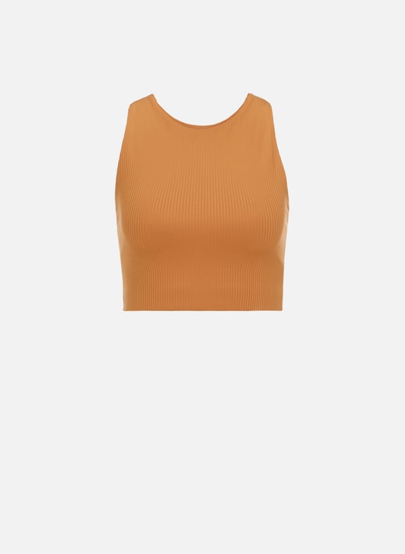 Brassière Rib Dylan en polyester recyclé Marron by GIRLFRIEND COLLECTIVE GIRLFRIEND COLLECTIVE Brassière Rib Dylan en polyester recyclé Marron