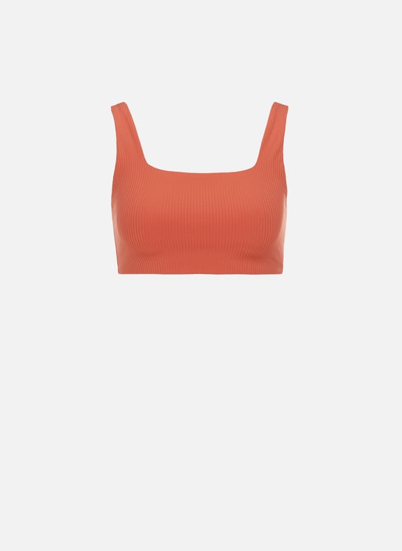 Brassière Rib Tommy en polyester recyclé Rouge by GIRLFRIEND COLLECTIVE GIRLFRIEND COLLECTIVE Brassière Rib Tommy en polyester recyclé Rouge