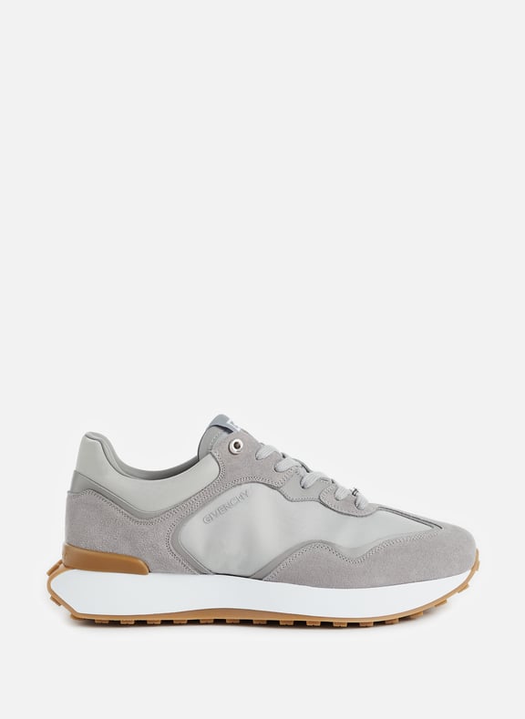 Baskets GIV Runner en suède, cuir et nylon Gris by GIVENCHY GIVENCHY Baskets GIV Runner en suède, cuir et nylon Gris