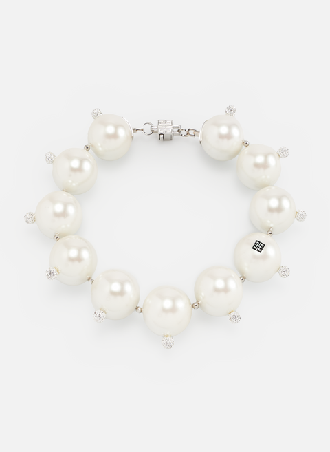 4G Perlenkette aus weißem MessingGIVENCHY 