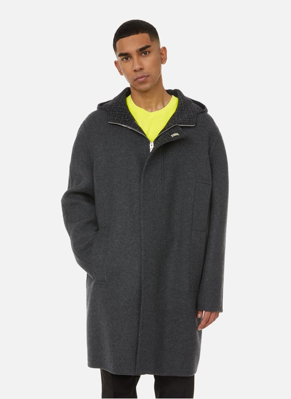 Manteau à capuche en laine Gris by GIVENCHY GIVENCHY Manteau à capuche en laine Gris