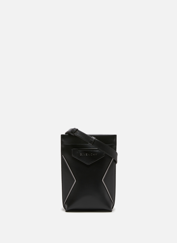 GIVENCHY Pochette pour Iphone antigona soft en cuir Noir