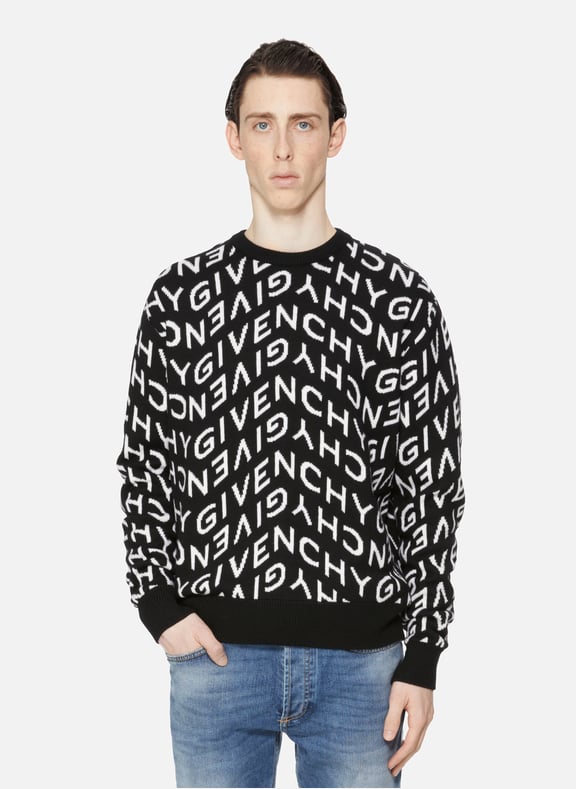 Pull en jacquard GIVENCHY Refracted en laine Noir by GIVENCHY GIVENCHY Pull en jacquard GIVENCHY Refracted en laine Noir