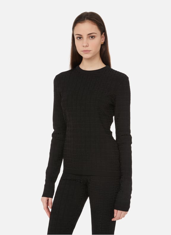 Pull jacquard 4G Noir by GIVENCHY GIVENCHY Pull jacquard 4G Noir