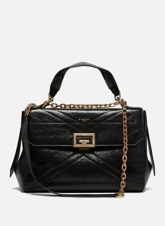 Sac à rabat ID en cuir matelassé Noir by GIVENCHY GIVENCHY Sac à rabat ID en cuir matelassé Noir