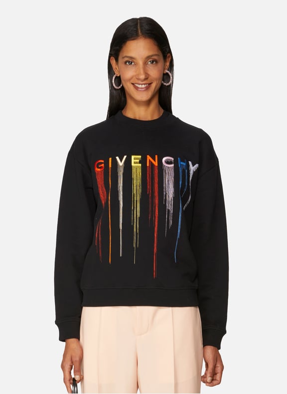 Sweat-shirt brodé Givenchy en coton Noir by GIVENCHY GIVENCHY Sweat-shirt brodé Givenchy en coton Noir