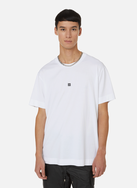 GIVENCHY T-shirt à logo 4G en coton Blanc