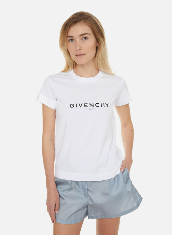 GIVENCHY T-shirt à logo en coton Blanc