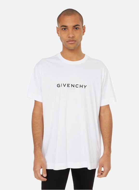 T-shirt à logo en coton Blanc by GIVENCHY GIVENCHY T-shirt à logo en coton Blanc
