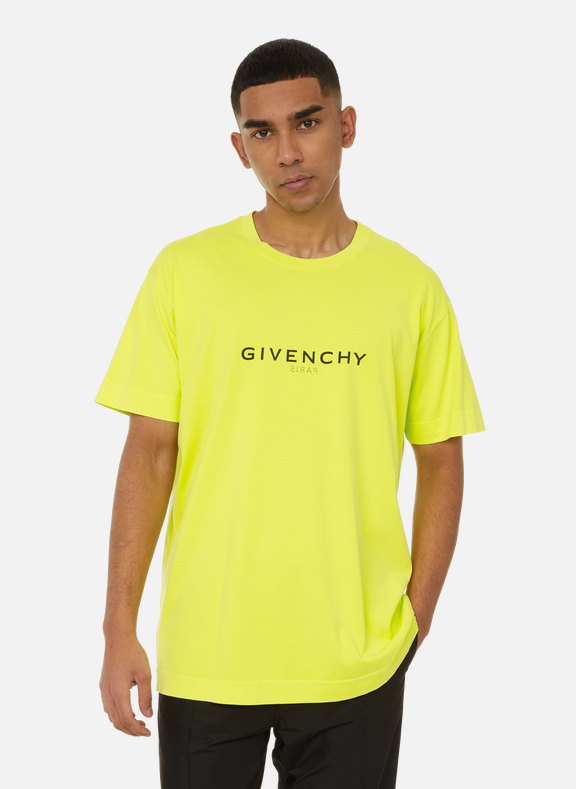 GIVENCHY T-shirt à logo en coton Jaune