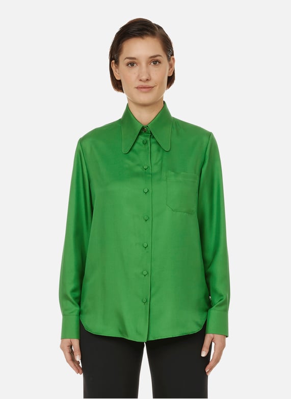 Chemise en soie Vert