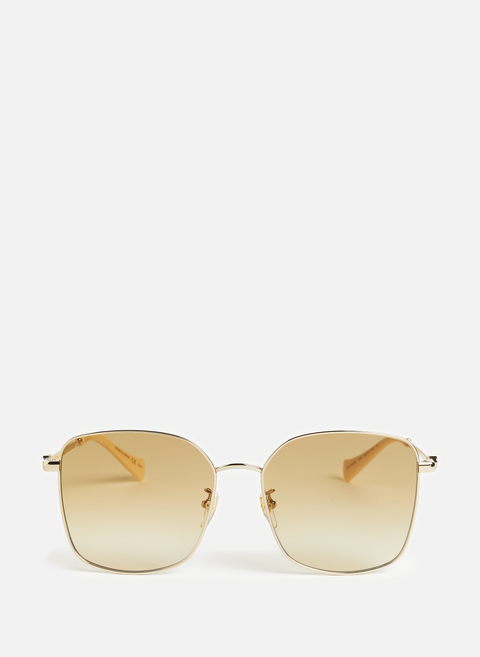 Rechteckige Sonnenbrille Gold GUCCI 