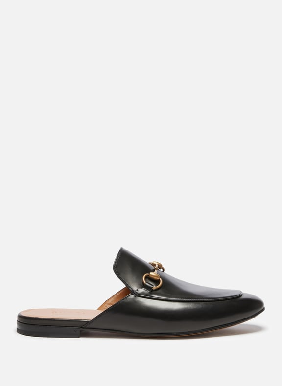 Mules Princetown en cuir Noir by GUCCI GUCCI Mules Princetown en cuir Noir