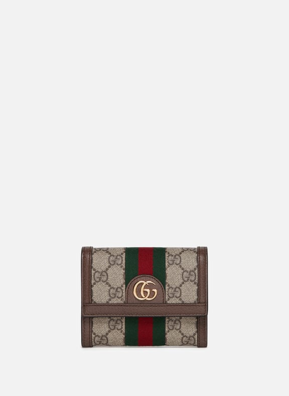 Porte feuille Ophidia Marron by GUCCI GUCCI Porte feuille Ophidia Marron