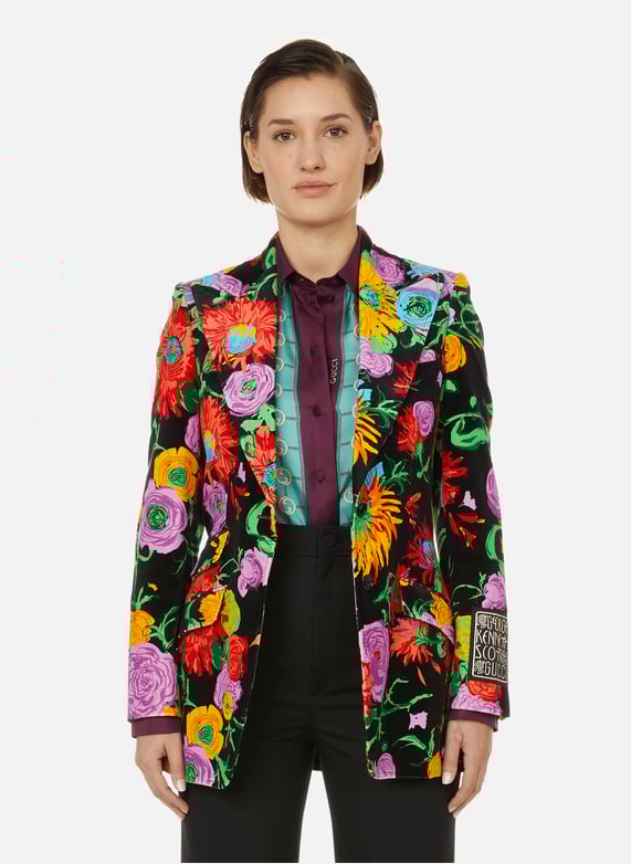 Veste a fleurs George Kenneth Scott en velours Multicolore