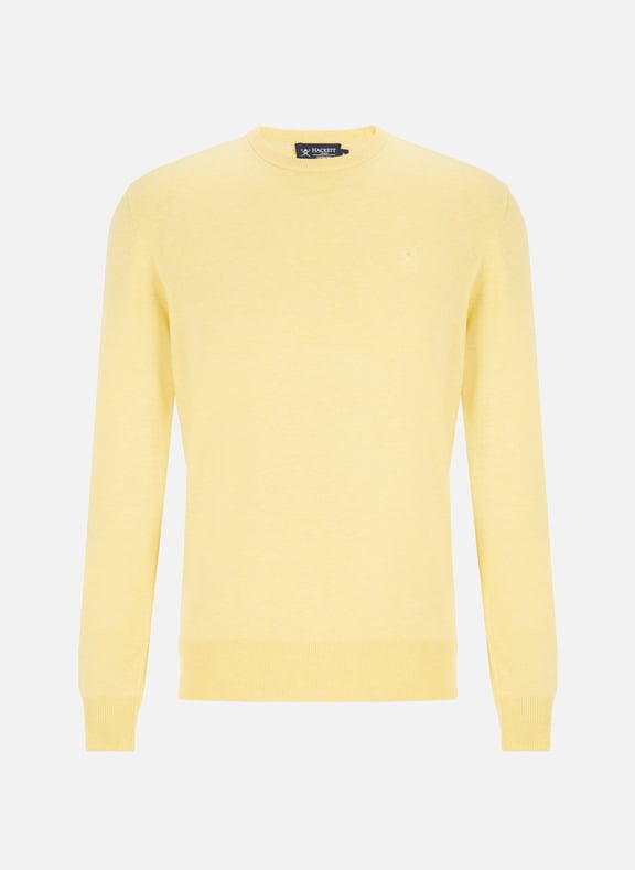 Pull en coton et soie Jaune by HACKETT HACKETT Pull en coton et soie Jaune