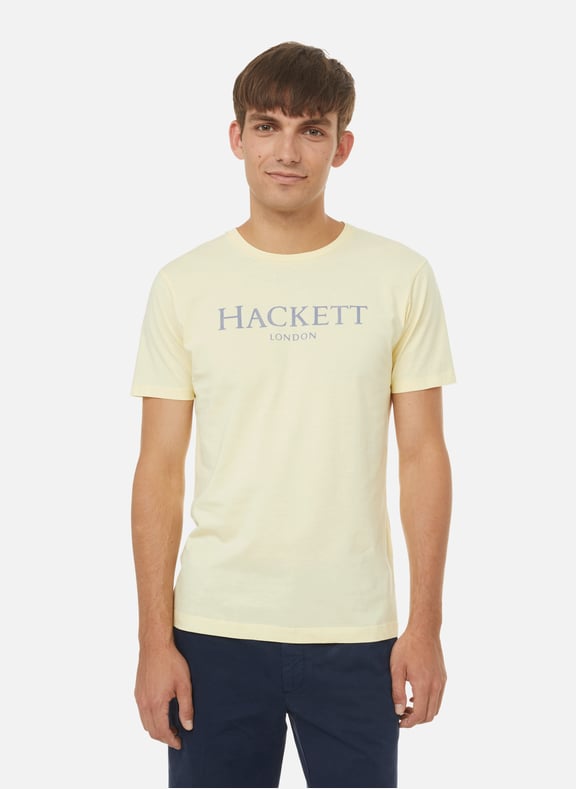 T-shirt à logo en coton Jaune by HACKETT HACKETT T-shirt à logo en coton Jaune
