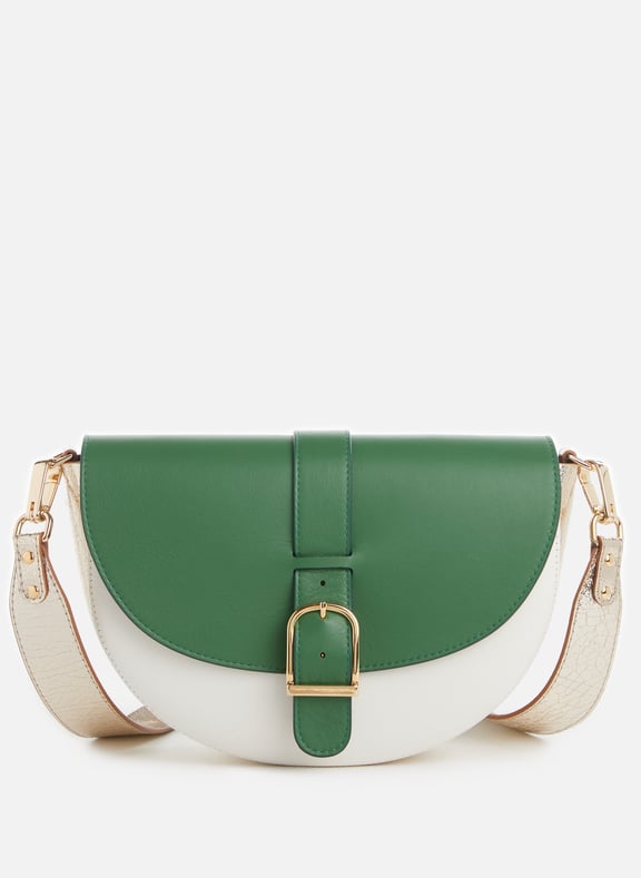 Sac demi-lune en cuir Vert by HERBERT FRÈRE SOEUR HERBERT FRÈRE SOEUR Sac demi-lune en cuir Vert
