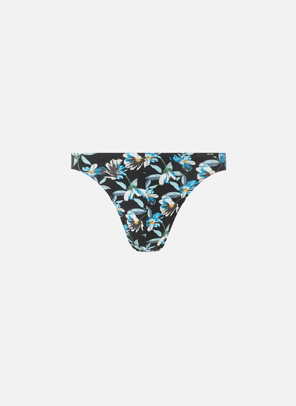 Slip à imprimé floral en microfibre Noir by HOM HOM Slip à imprimé floral en microfibre Noir