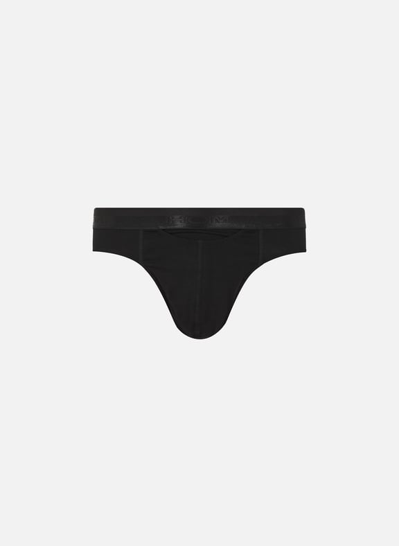 Slip en coton mélangé Noir by HOM HOM Slip en coton mélangé Noir
