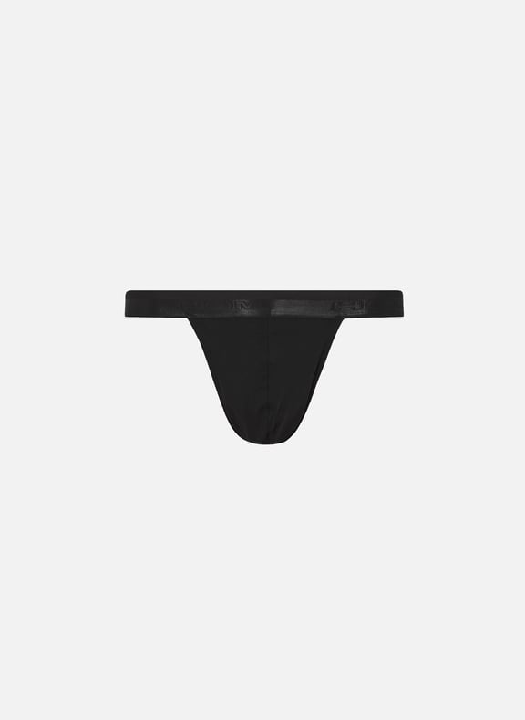 Slip forme tanga en coton modal Noir by HOM HOM Slip forme tanga en coton modal Noir