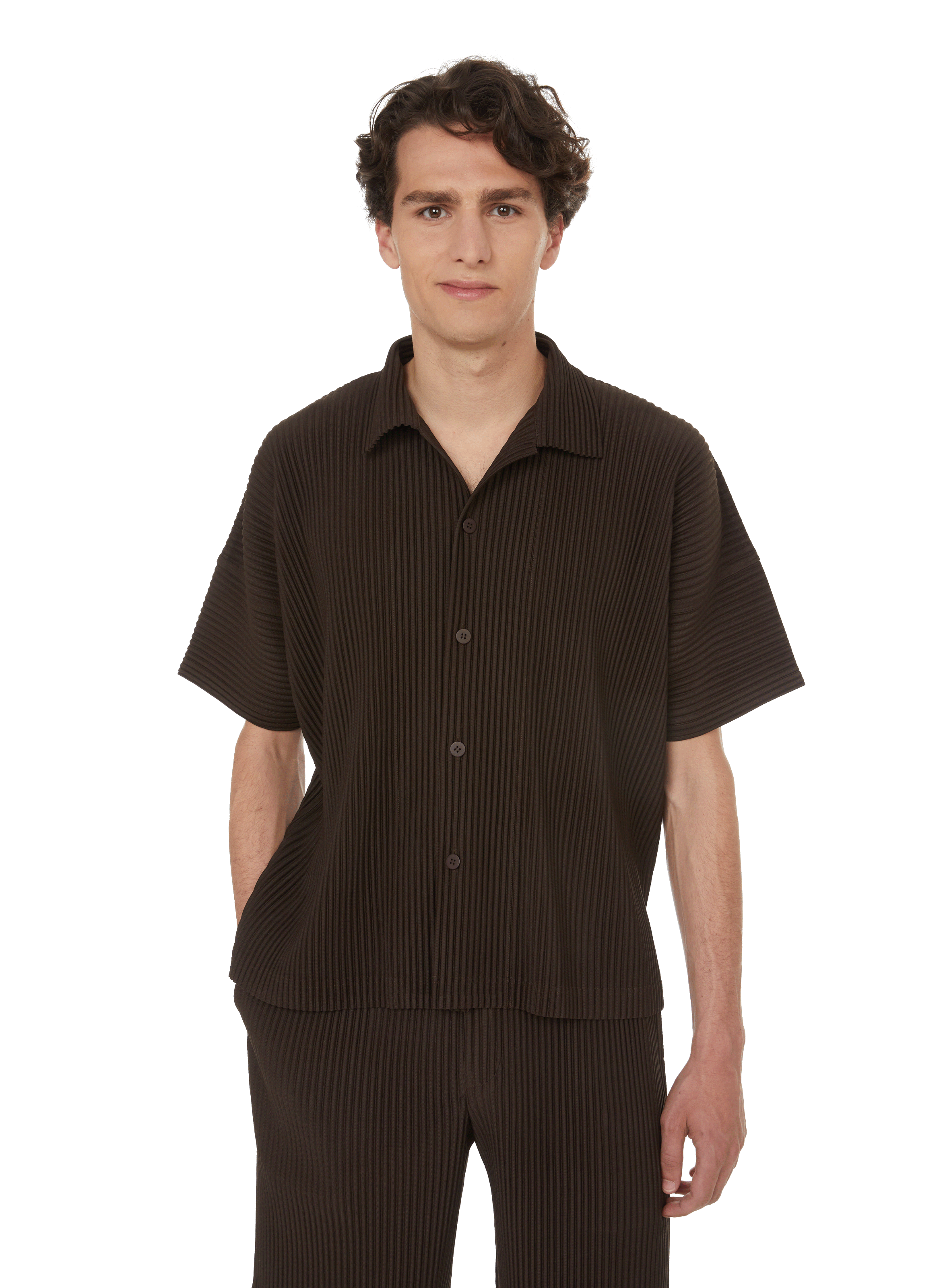 Chemise Issey Miyake Plissée Noir - Taille 5 - OCCASION Parfait état